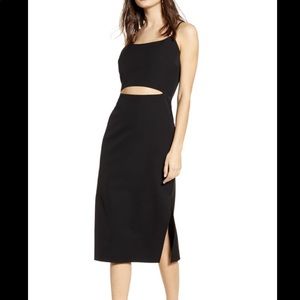 WAYF Lacy cutout midi dress